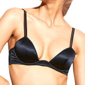 NWOT FLEUR DU MAL LUXE PLUNGE BRA IN BLACK SZ 36D